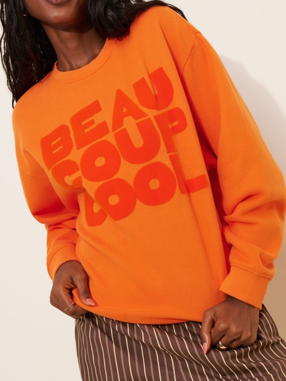 Clare V. Beaucoup Cool Oversized Sweatshirt Size Medium